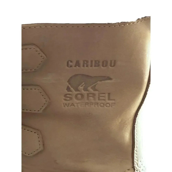 Sorel Caribou Tan Waterproof Snow Boots Size 8 - Picture 8 of 9